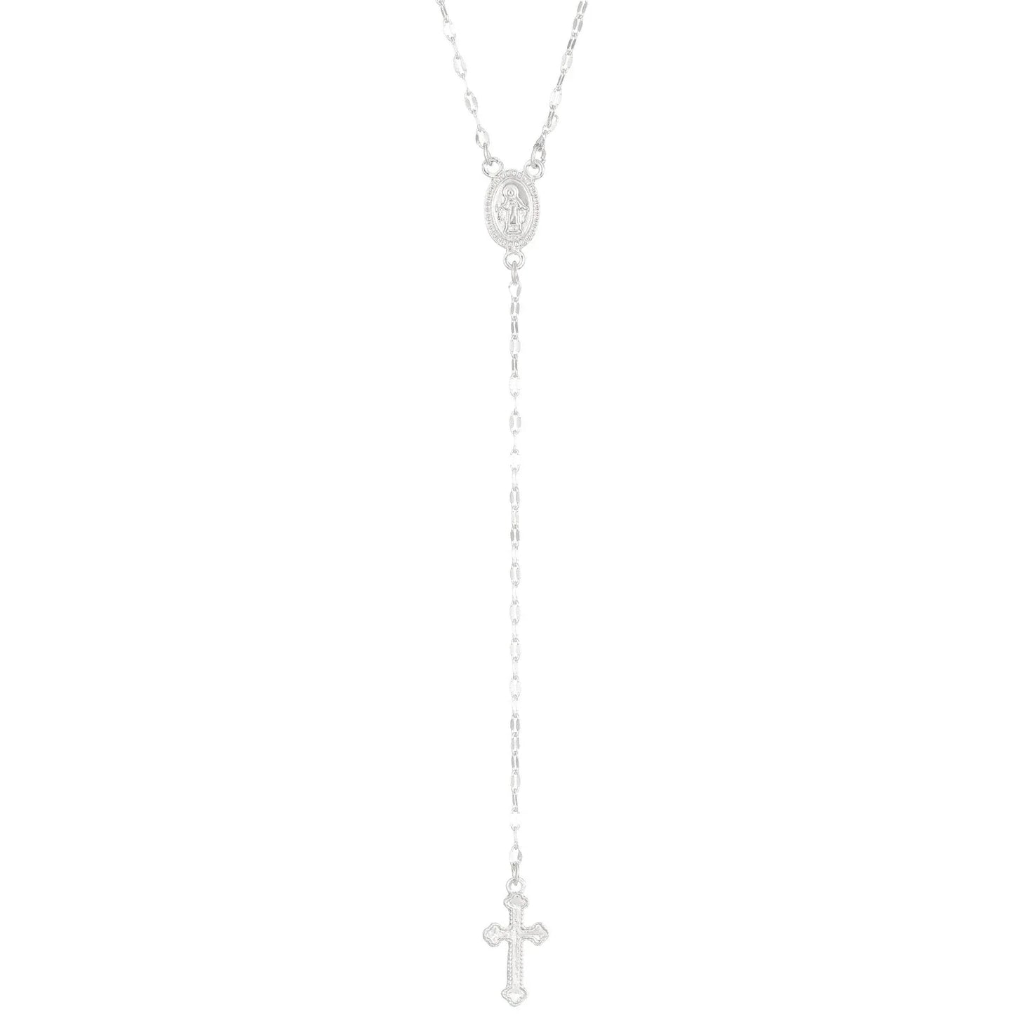 Fashion Christian Cross Necklace for Women – Gold & Silver Color Rosary Pendant Chain Choker Religious Jewelry Accessories