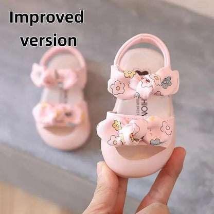 Summer Baby Girl Sandals - Cute Bow Soft Sole First Walker Princess Shoes