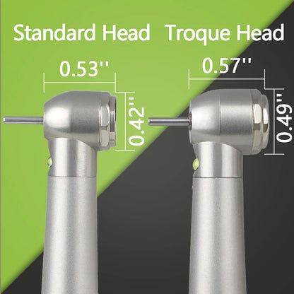 Dental LED High-Speed Handpiece — E-Generator Air Turbine with Push Button, Triple Water Spray & Dentist Tips Model B2 M4