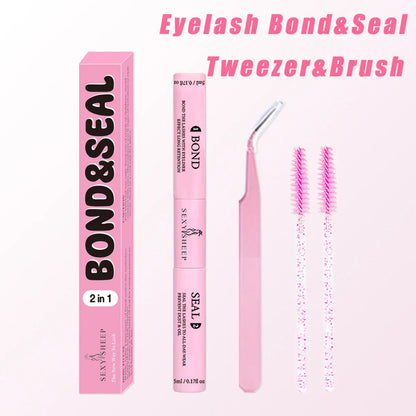 10ML Lash Cluster Glue & Seal – 2-in-1 Eyelash Adhesive for Long-Lasting Black Lash Bond