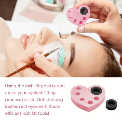 Libeauty Mini Silicone Palette – 6-Function Tray for Lash Lift, Tint, Brow Lamination & Eyelash Perm Makeup Tools