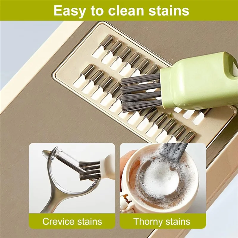 P4 Tableware Cleaning Brush – Strong Decontamination Scrubber in Green for Dishes & Utensils