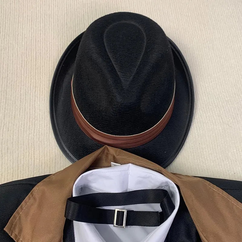 Nakahara Chuuya Cosplay Costume — Hat, Uniform, Trench Coat & Pants, Big Size Outfit for Halloween & Comic Con