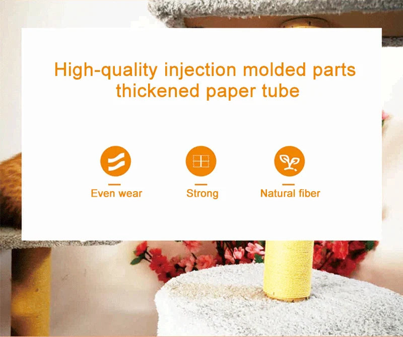 Cat Scratching Post Replacement – Sisal Rope DIY Cat Tree Tower Climbing Frame & Furniture Protector