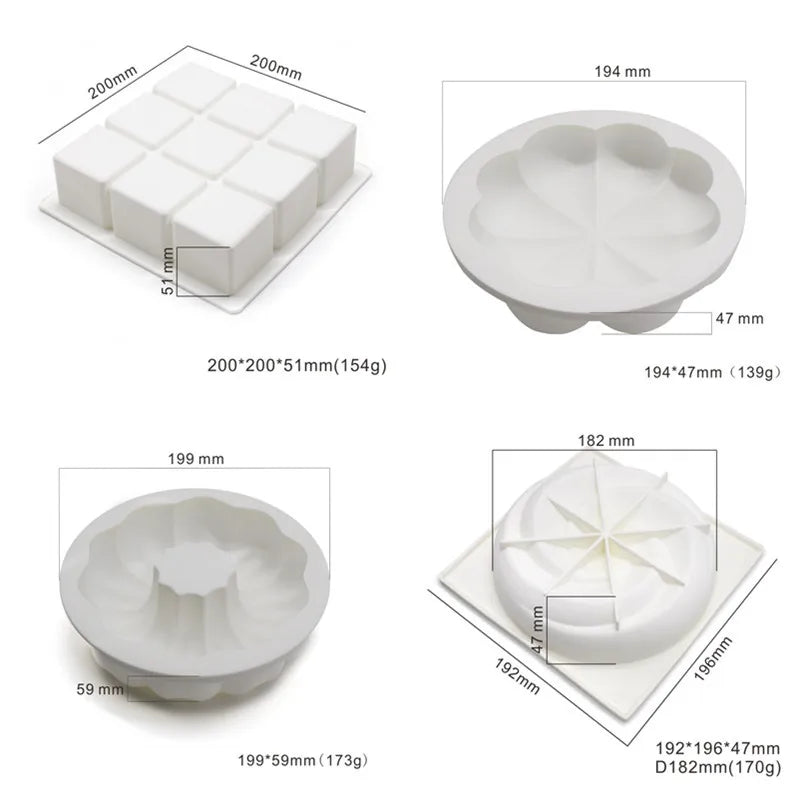 Round Corrugated Big Flower Silicone Mousse Cake Mold – Taiji French Dessert Baking & Chocolate Pudding Tool