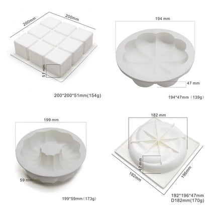 Round Corrugated Big Flower Silicone Mousse Cake Mold – Taiji French Dessert Baking & Chocolate Pudding Tool
