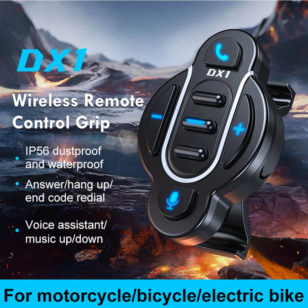 Universal Smart Bluetooth 5.4 Remote Control – Waterproof Wireless Media Controller for Helmet Earphone, Motorcycle & Bike Handlebar