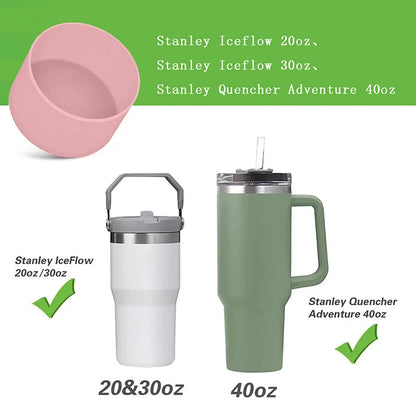 Silicone Cover for Stanley Quencher Adventure & IceFlow Tumblers – Protective Sleeve for 40oz, 30oz, 20oz Bottles with Handle