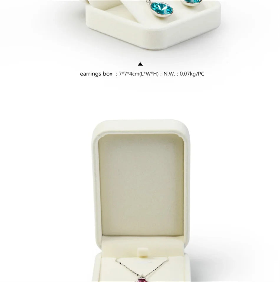 Oirlv Velvet Jewelry Box – Classic Ring, Earring & Necklace Case for Wedding Gift & Display