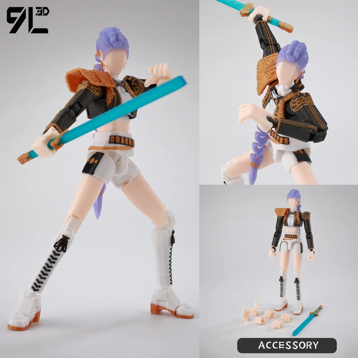 9L 3D Printed Invincible Tech Jacker T13 Lucky13 Action Figure – Multi-Jointed Motorcycle Collectible Model Toy Titan13