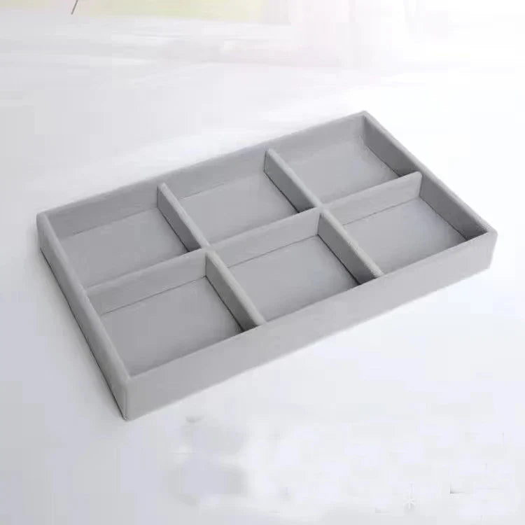 Velvet Jewelry Organizer Tray – Ring, Bracelet & Necklace Storage Box Display Drawer Organizer for Jewelry Showcase & Storage