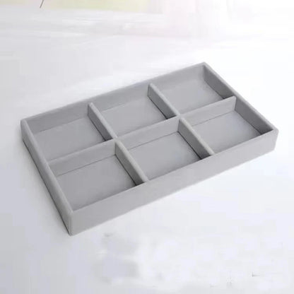 Velvet Jewelry Organizer Tray – Ring, Bracelet & Necklace Storage Box Display Drawer Organizer for Jewelry Showcase & Storage
