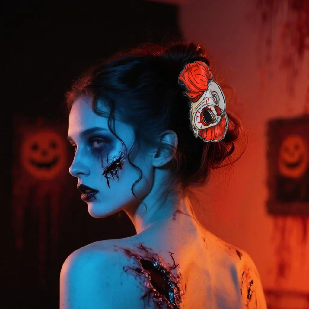 Muweordy Horror Series Hair Claw | Halloween Clown Crab Hair Clip for Women