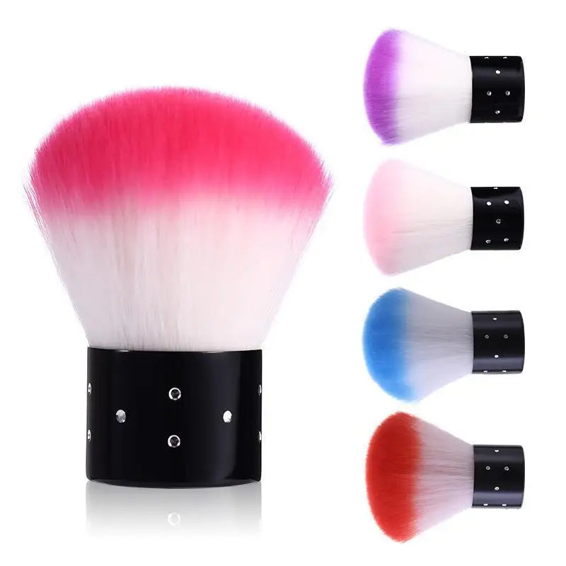 Professional Mushroom Nail Brush - Round Gel Dust Cleaning Brush for Manicure & Makeup