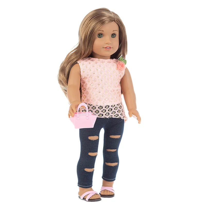 18-Inch American Girl Doll Clothes – Coat, Tights & Pants Outfit for Newborn & Baby Dolls