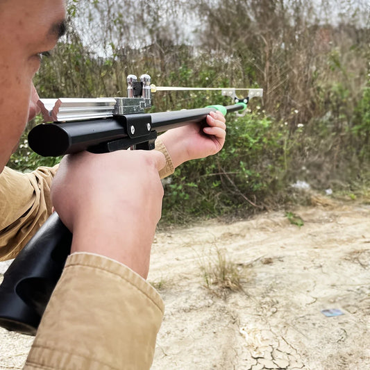 Powerful Long-Rod Slingshot – Trigger Catapult for Precise Hunting & Outdoor Shooting Practice