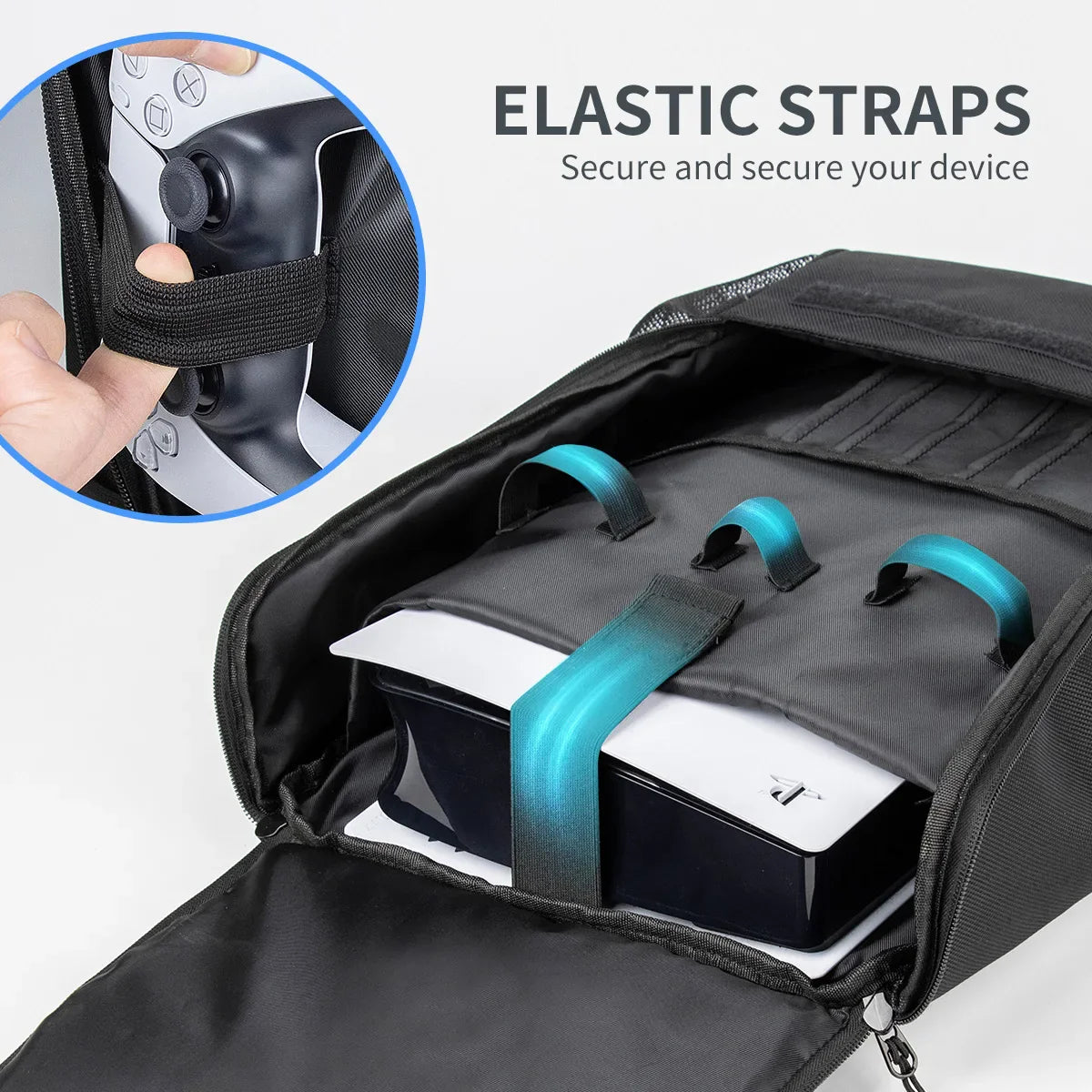 PS5 Pro & Slim Gaming Backpack — Large-Capacity Protective Travel Case for Console & Accessories