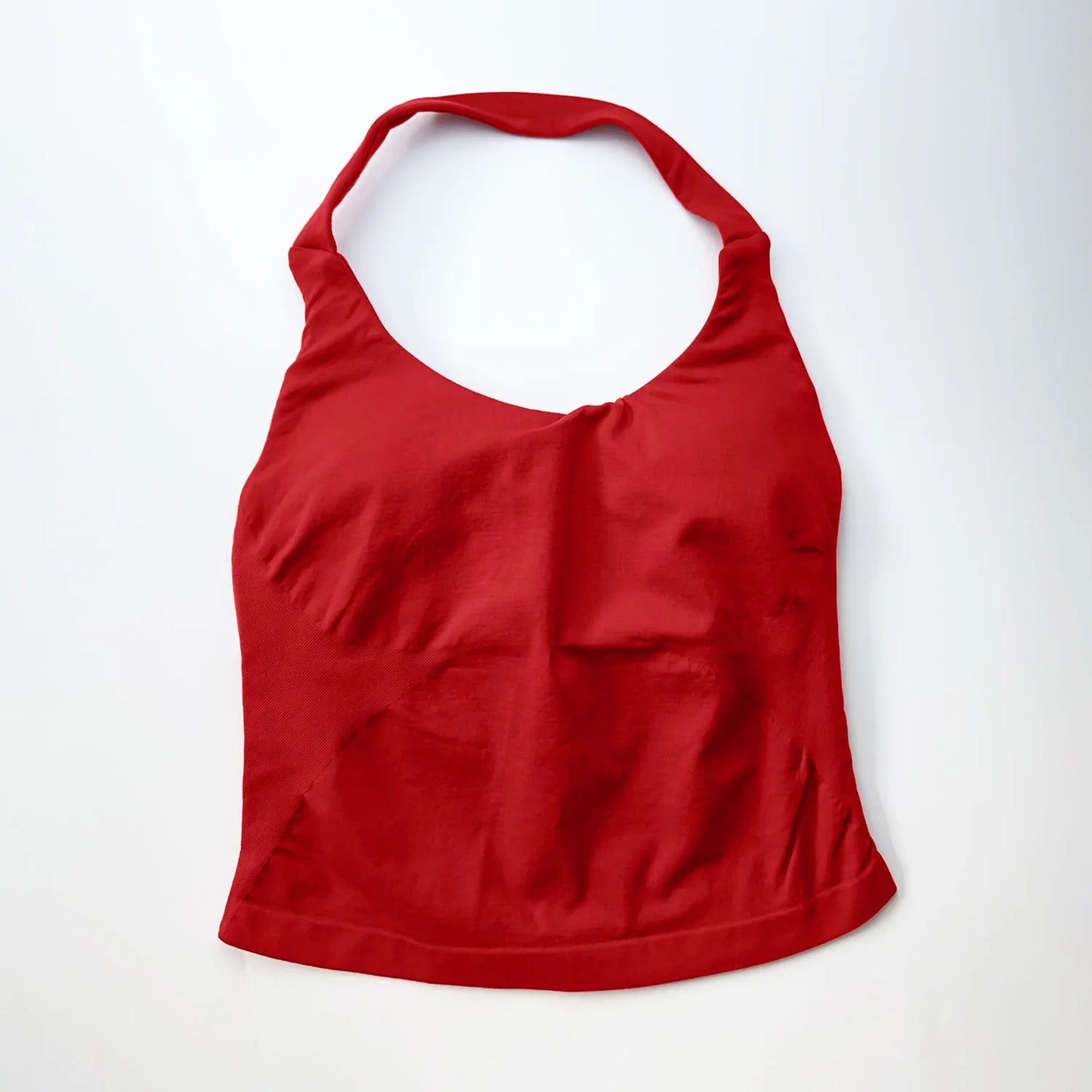 NCLAGEN Impact Halter Top — Women's Padded Longline Strappy Yoga Tank for Gym, Pilates & Fitness Activewear