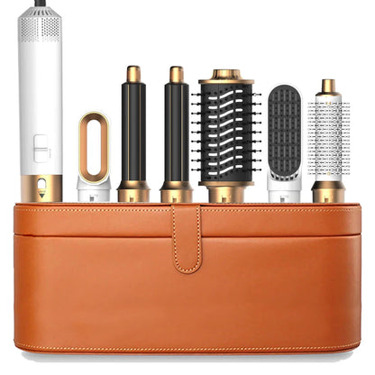 6-in-1 Hair Dryer Brush – Detachable Airflow Comb Curler with Heat Control for Straightening & Smooth Hair Styling