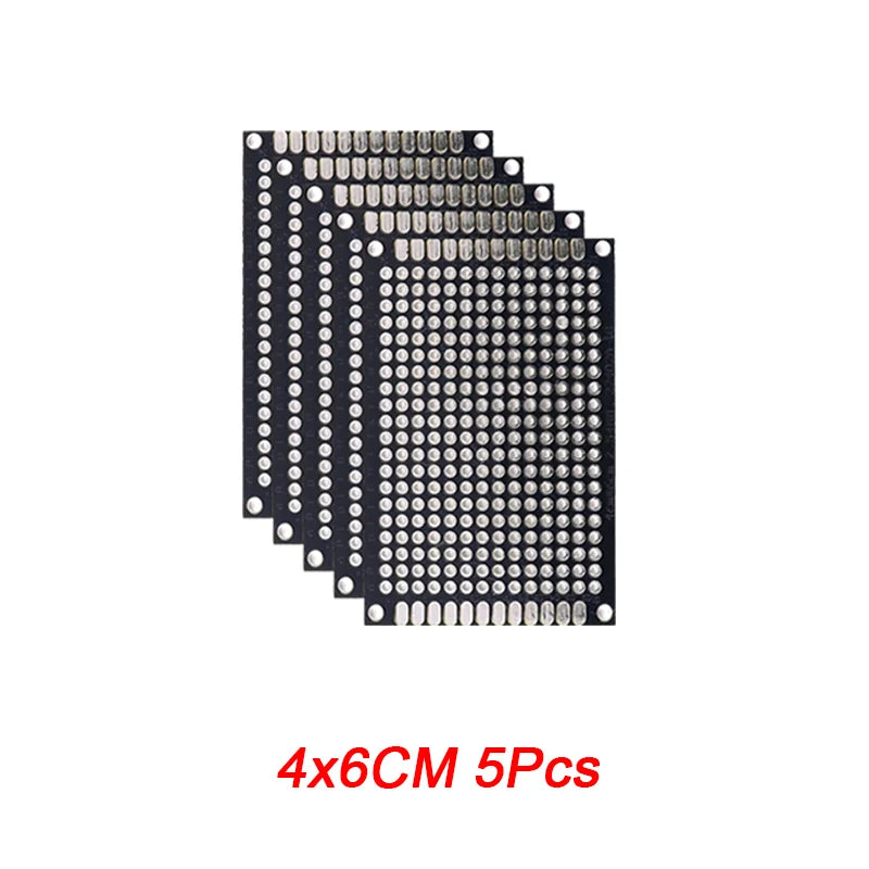 5/10PCS Double-Sided PCB Prototype Boards – Black DIY Circuit Boards 2x8 3x7 4x6 5x7 6x8 7x9cm for Electronics Projects