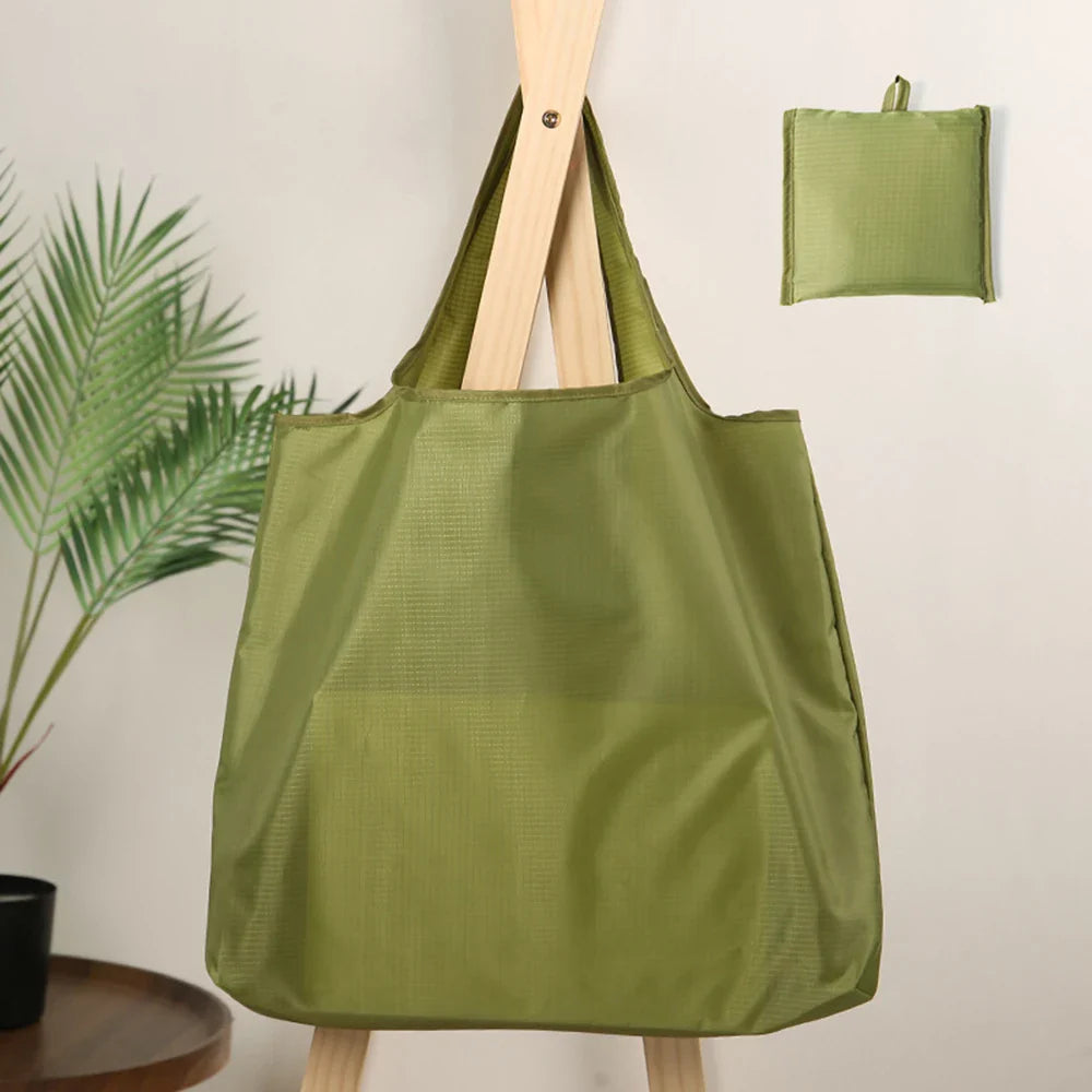 Eco-Friendly Reusable Shopping Bag — Foldable Shoulder Grocery & Market Tote for Supermarket and Everyday Use