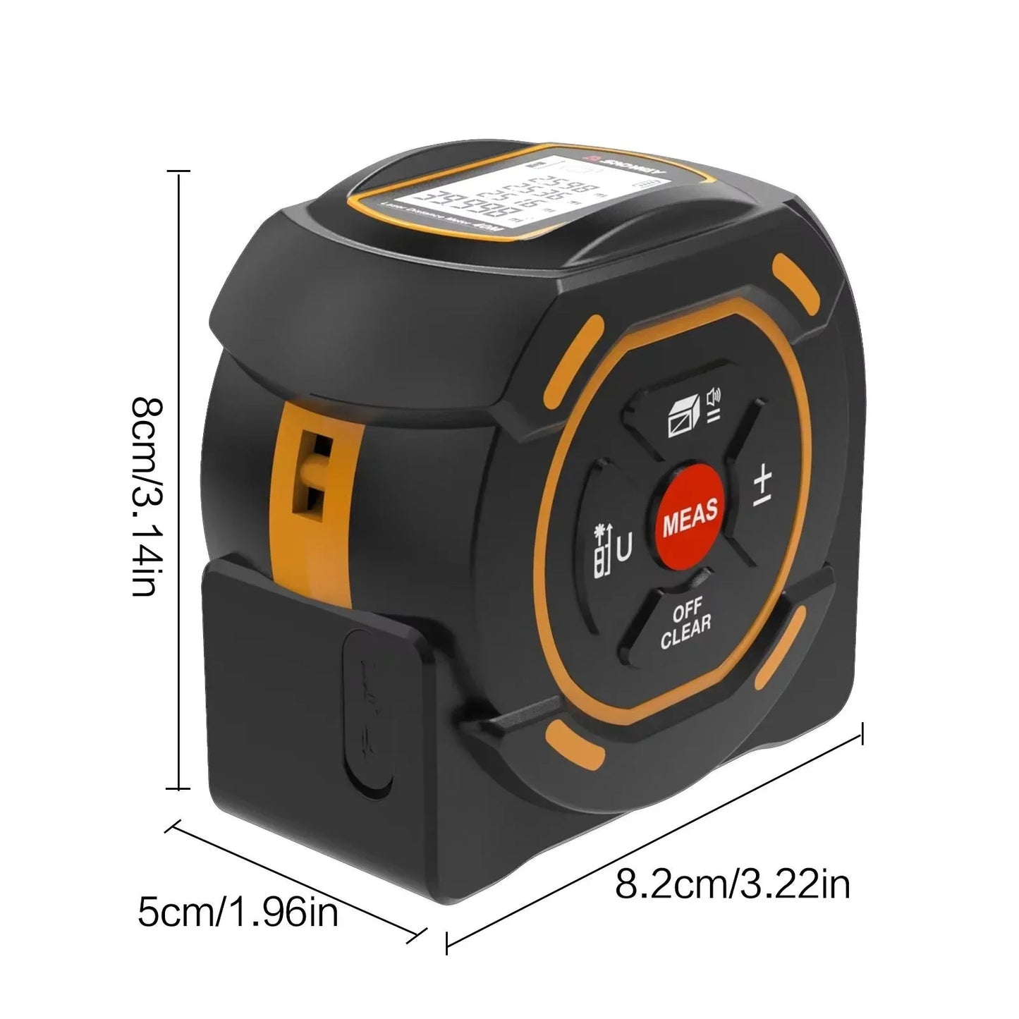 3-in-1 Laser Distance Measure 40/60M — Infrared Smart Ruler High-Precision Measuring Tool