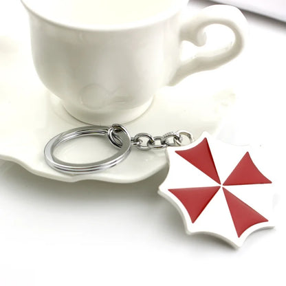Umbrella Raccoon Logo Keychain Pendant – Metal Necklace Keyring Fashion Bag & Clothing Accessory (2024 New Design)
