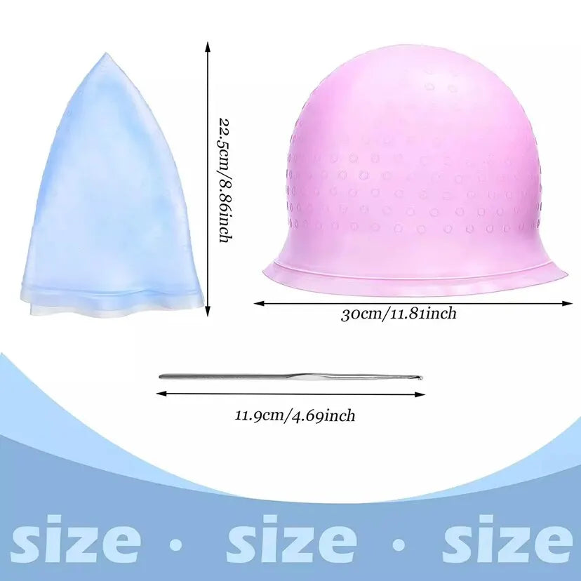 Professional Silicone Hair Coloring Cap with Needle: Salon-Grade Dyeing Tool for Highlight Perfection