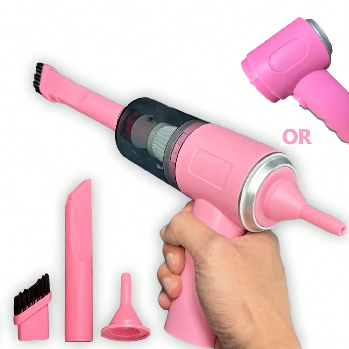 3-in-1 Portable Car & Home Vacuum Cleaner – Suction, Blowing, and USB Rechargeable