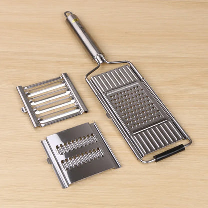 Stainless Steel Shredder Cutter Grater | Portable Manual Vegetable Slicer | Easy-to-Clean Multi-Purpose Kitchen Tool