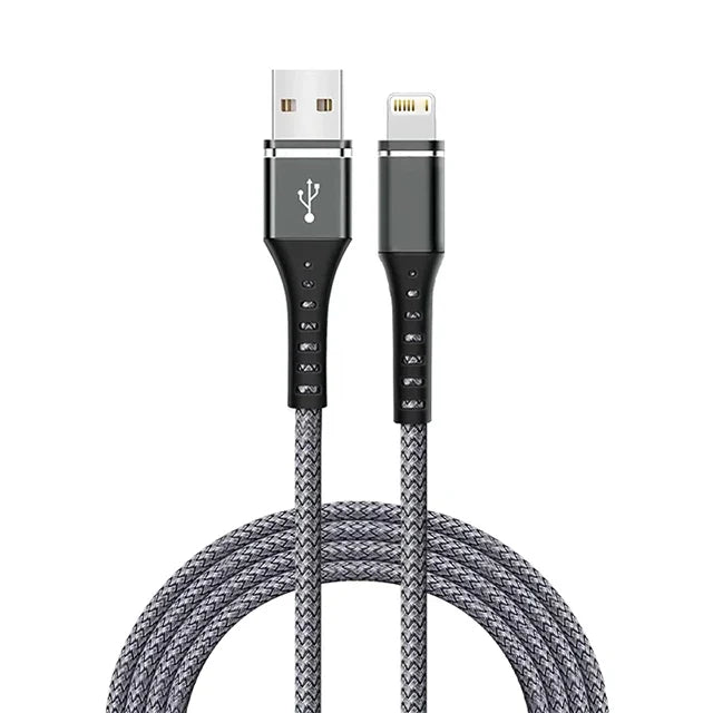 Original Lightning Cable USB – Fast Charging Wire for iPhone 14-6S Plus, X, XR, XS, 13, 12, 11 Pro Max, SE, Nylon Braided Charger Cord