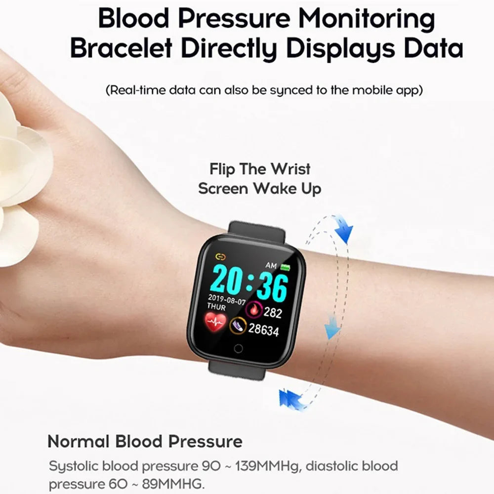 Multifunctional Y68 Smartwatch — Bluetooth Phone, Music, Fitness & Sports Tracker with Sleep Monitor for Men & Women, D20 Model