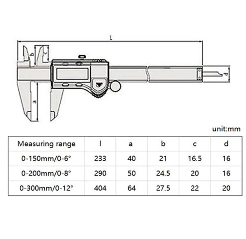 Mitutoyo Japan 500-196-20 — 150mm/6" Absolute Digital Digimatic Vernier Caliper