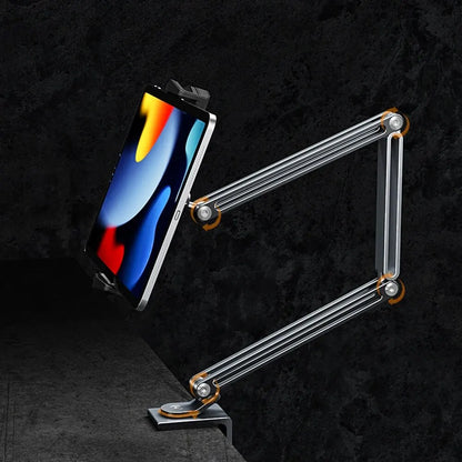 Adjustable Desk Bed Tablet Stand: Aluminum Arm Mount for 4-12.9 inch Tablets & Phones | Support for iPad Pro, Xiaomi Tab