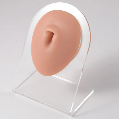Soft Silicone 1:1 Simulation Body Piercing Practice Model – Ear, Nose, Navel & Nipple Display Stand for Jewelry Training & Teaching Accessories