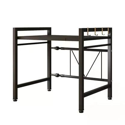 Adjustable Microwave Oven Kitchen Shelf – Free-Standing Metal Spice & Storage Rack