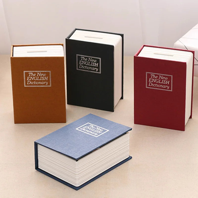 Creative Dictionary Book Piggy Bank – Locked Hidden Secret Money Box for Cash & Coin Storage Safe
