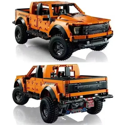 New 1379PCS Ford Raptors F150 Pickup Truck Building Blocks – Technical Sports Car Model Bricks for Kids Racing Vehicle Toy Gifts