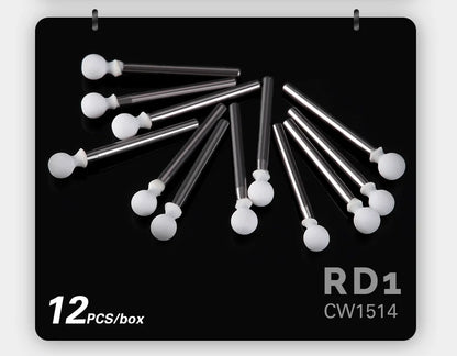 AZDENT White Stone Polishing Burs Kit – Flame, Cone & Round Shapes for Porcelain, Enamel & Composite Resin