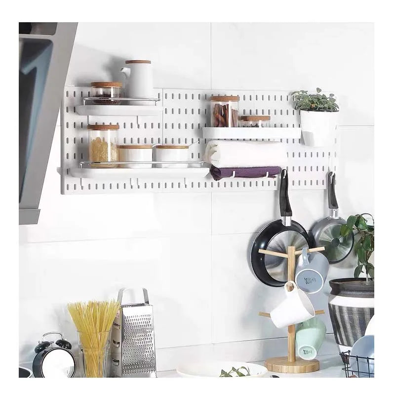 DIY Pegboard Hanging Shelf & Hooks – Wall Organizer for Garage, Kitchen & Room, No-Drill Storage Solution