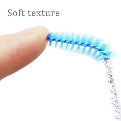 50-Pack Disposable Crystal Eyelash Brush Combs – Professional Eyelash Extension Mascara Wands for Makeup and Beauty Tools