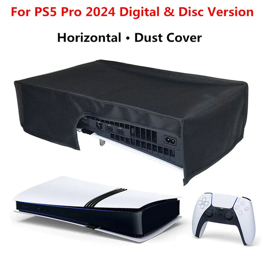 Horizontal Dust Cover for PS5 Pro – Anti-Scratch Protective Sleeve Case for Digital & Disc Edition Console