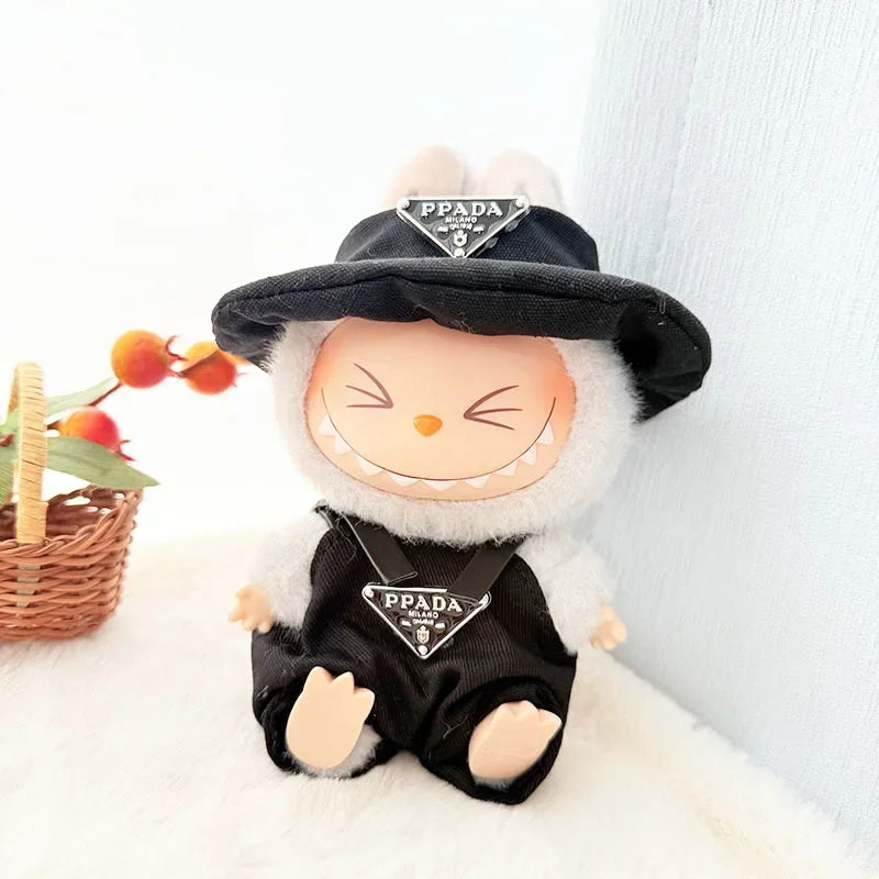 Anime Labubu Doll Clothes – Fashion Overalls for Labubu Idol V1/V2 Plush Dolls, 15cm/17cm Universal Accessories