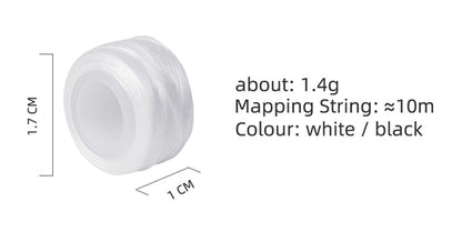 10m Pre-Inked Mapping String for Eyebrows – Microblading & PMU Marker Thread in Box for Tattoo Brow Mapping