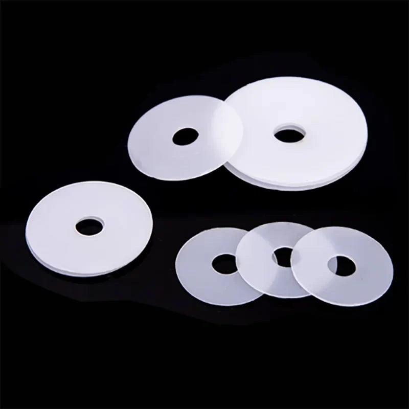 M2–M19 Plastic Nylon Flat Washers – Durable Assorted Sizes for Screws, Bolts & DIY Projects
