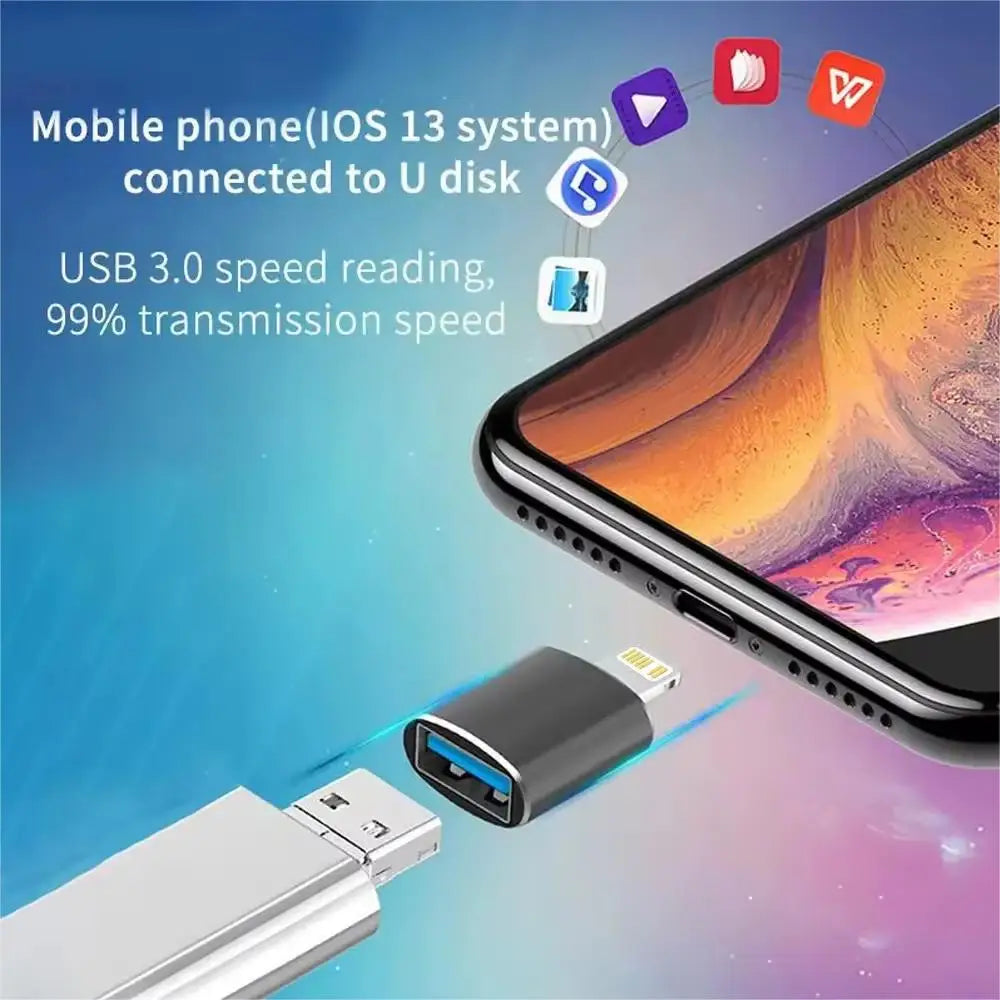 USB 3.0 OTG Adapter for iPhone & iPad – Lightning to USB 3.0 for iOS 13 and Above