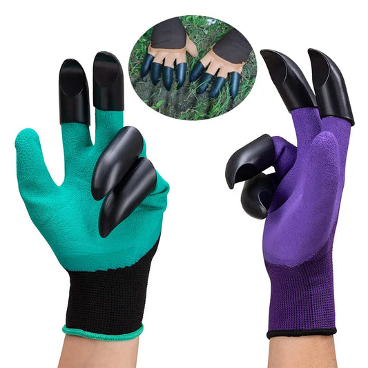 Breathable Waterproof Gardening Gloves with Claws - Earth-Digging, Planting, Sting-Resistant Protective Latex Gloves for Gardeners
