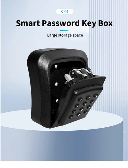 Tuya/TTlock Smart Password Key Box – Outdoor IP65 Waterproof Anti-Theft Wall Mount Security Safe in ABS/Metal