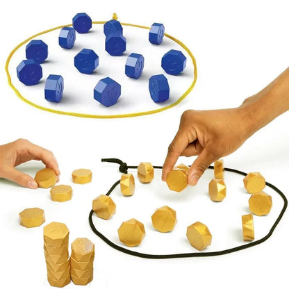 Magnetic Stones Party Strategy Game – Interactive Magnet Board Game for Family, Kids & Adults, High-Quality Portable Magnetic Game Set (3.4cm Pieces)