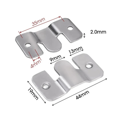 1-10 Set Stainless Steel Picture Frame Hooks | Wall Hanger Flush Mount Hanging Bracket Connector for Furniture